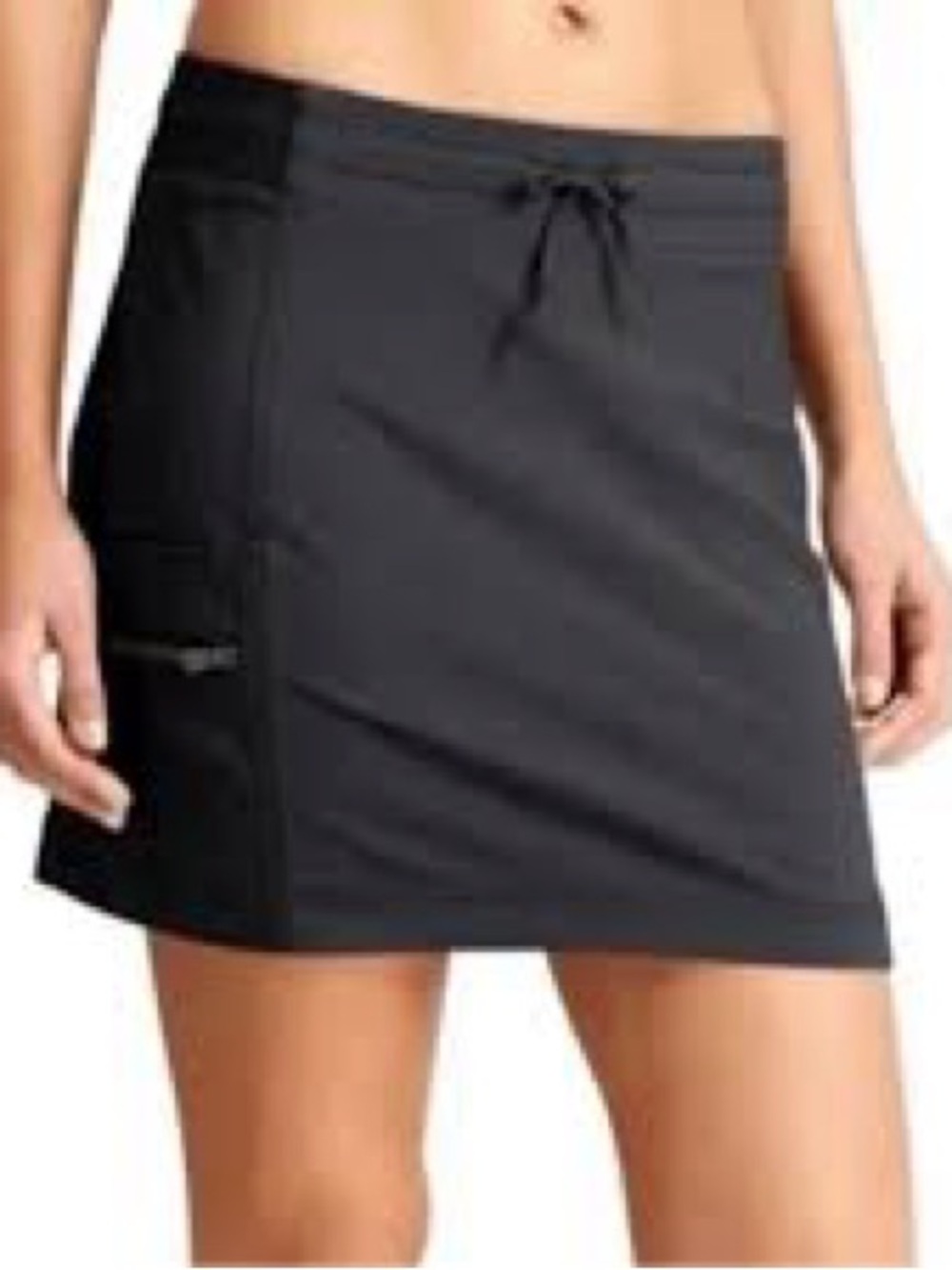 Athleta Black Active Skort with Drawstring Waist